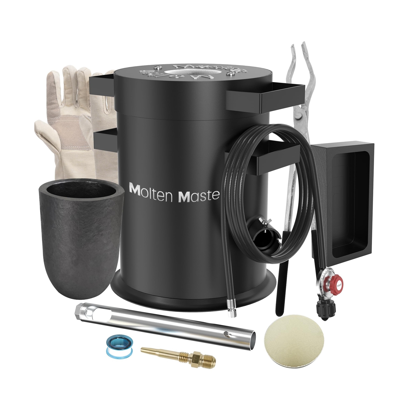 MMasters 6KG Propane Metal Melting Furnace Kit with Gloves, 2400℉ High-Eff