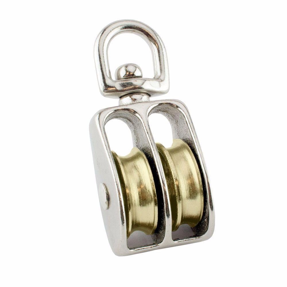 Widesakll® 1.5″ inch Nickel Plated Metal Swivel Double 1-1/2″ inch, Silver