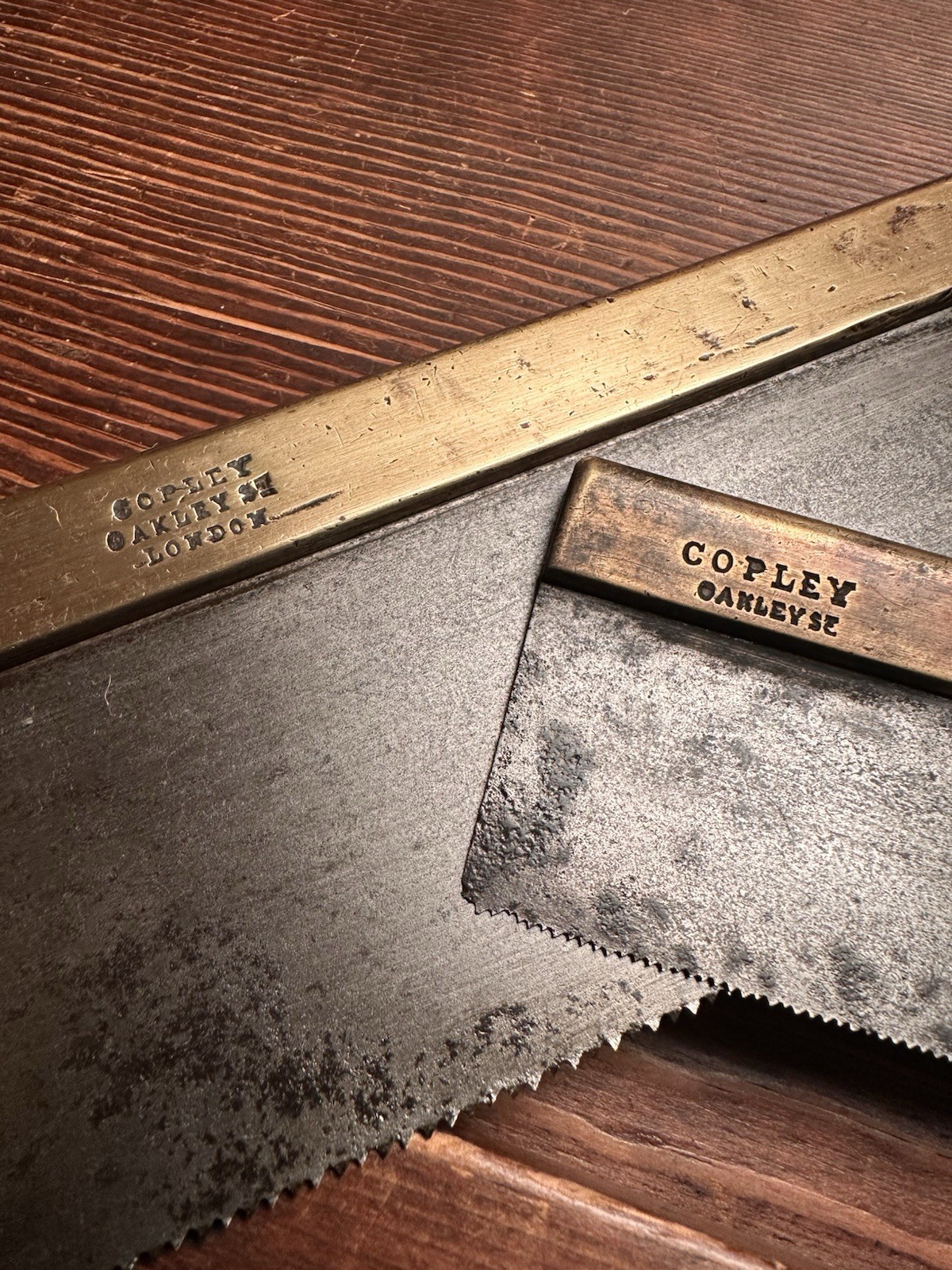 Beautiful Early Pair of Tenon & Dovetail Saws by Copley, London SE (South East)