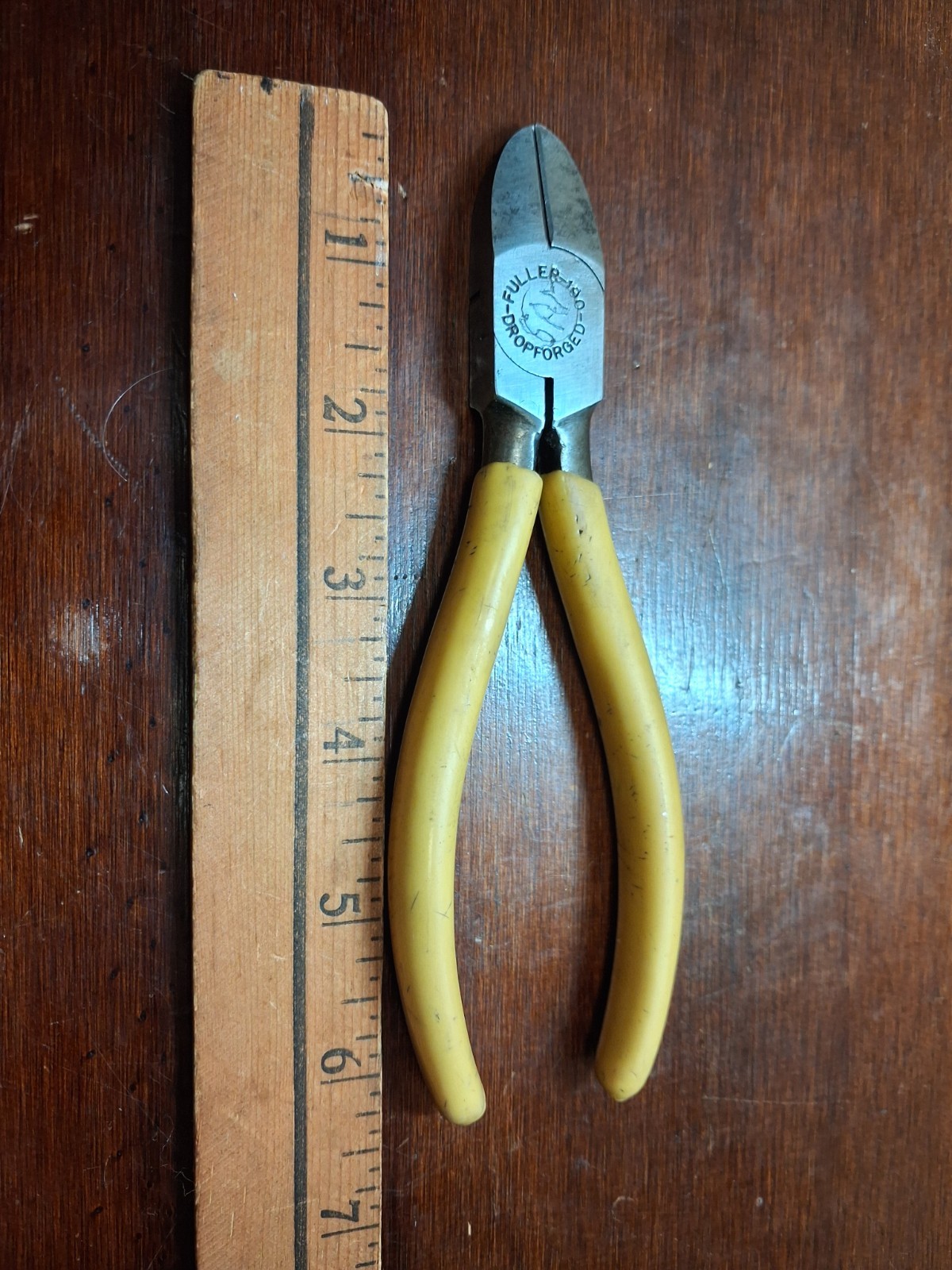 Vintage Fuller 190 6″ Diagonal Side Cutter Pliers W/yellow handles