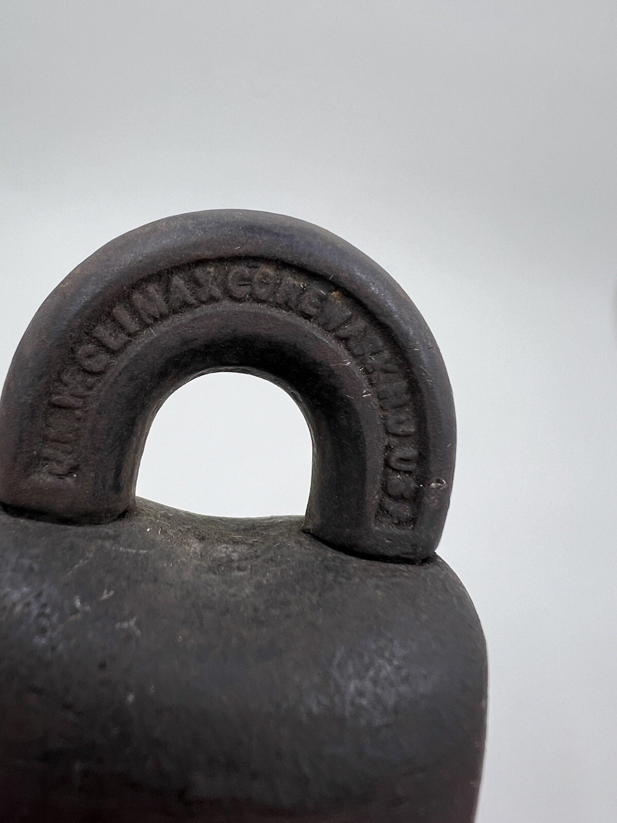 Vintage JHW Climax Co Scandinavian Style Padlock Lock w/Key Cast Iron Works