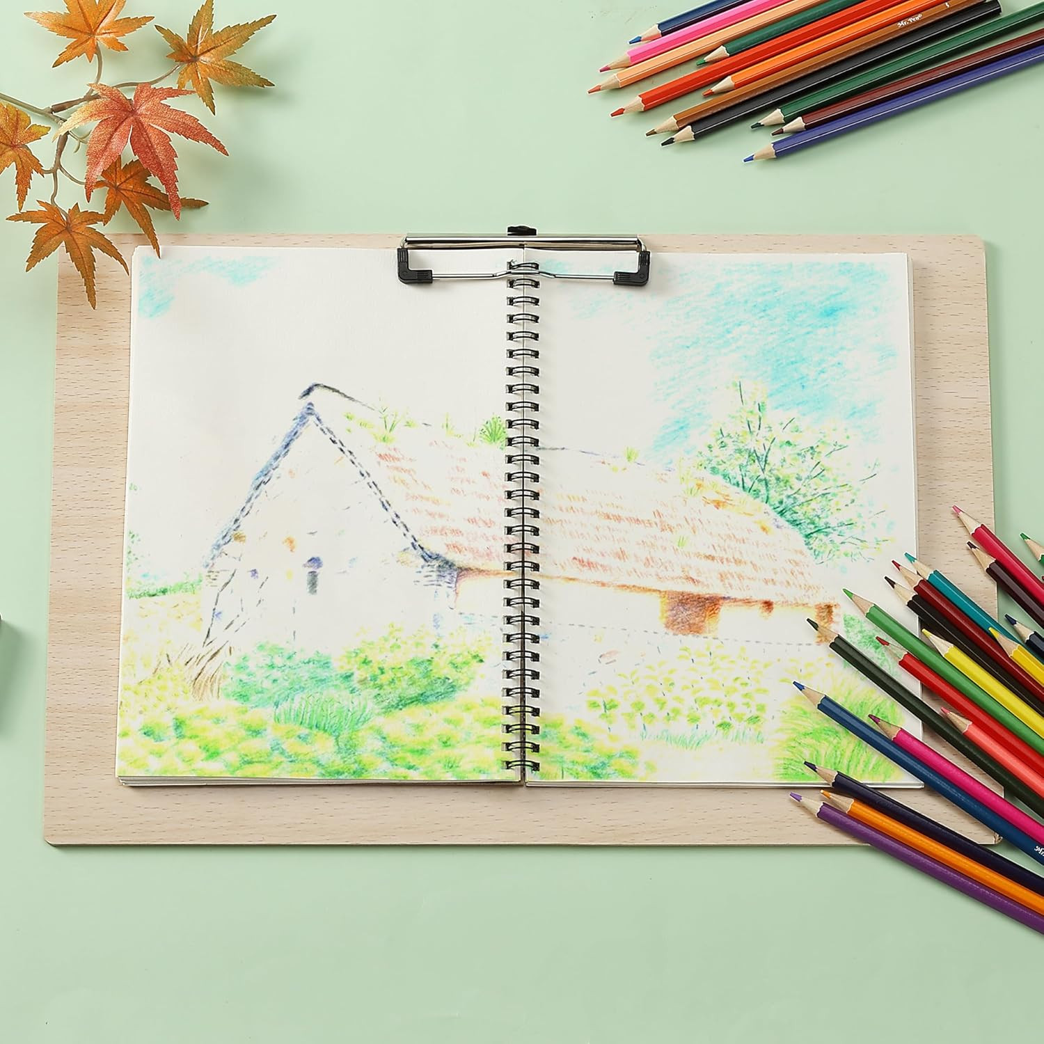 2 Pack 11.5X17 Inches Vertical & Horizontal Wooden Clipboard, Extra Large Art &