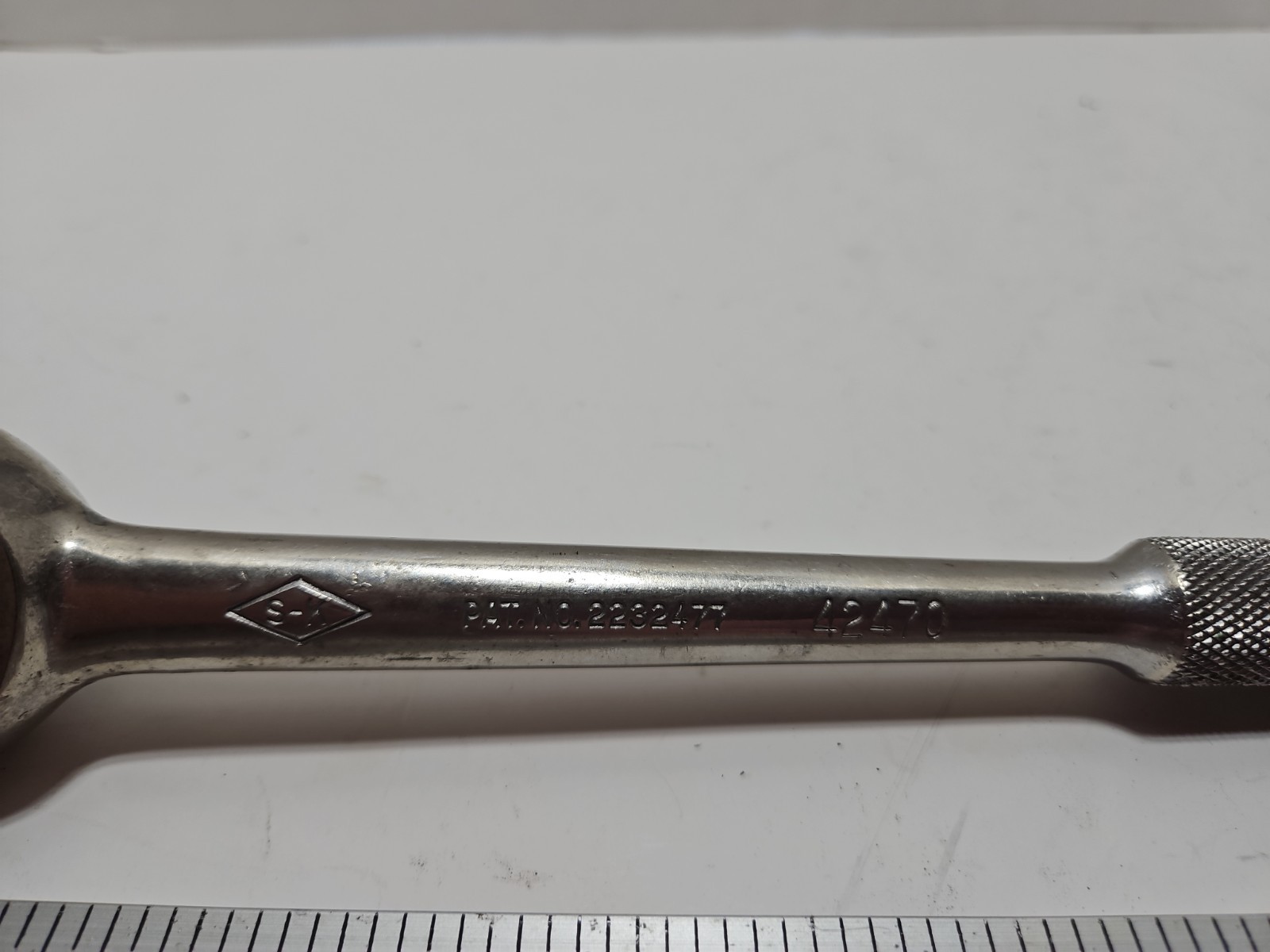 Vintage S-K Wayne 42470 1/2″ drive ratchet, USA made, working.
