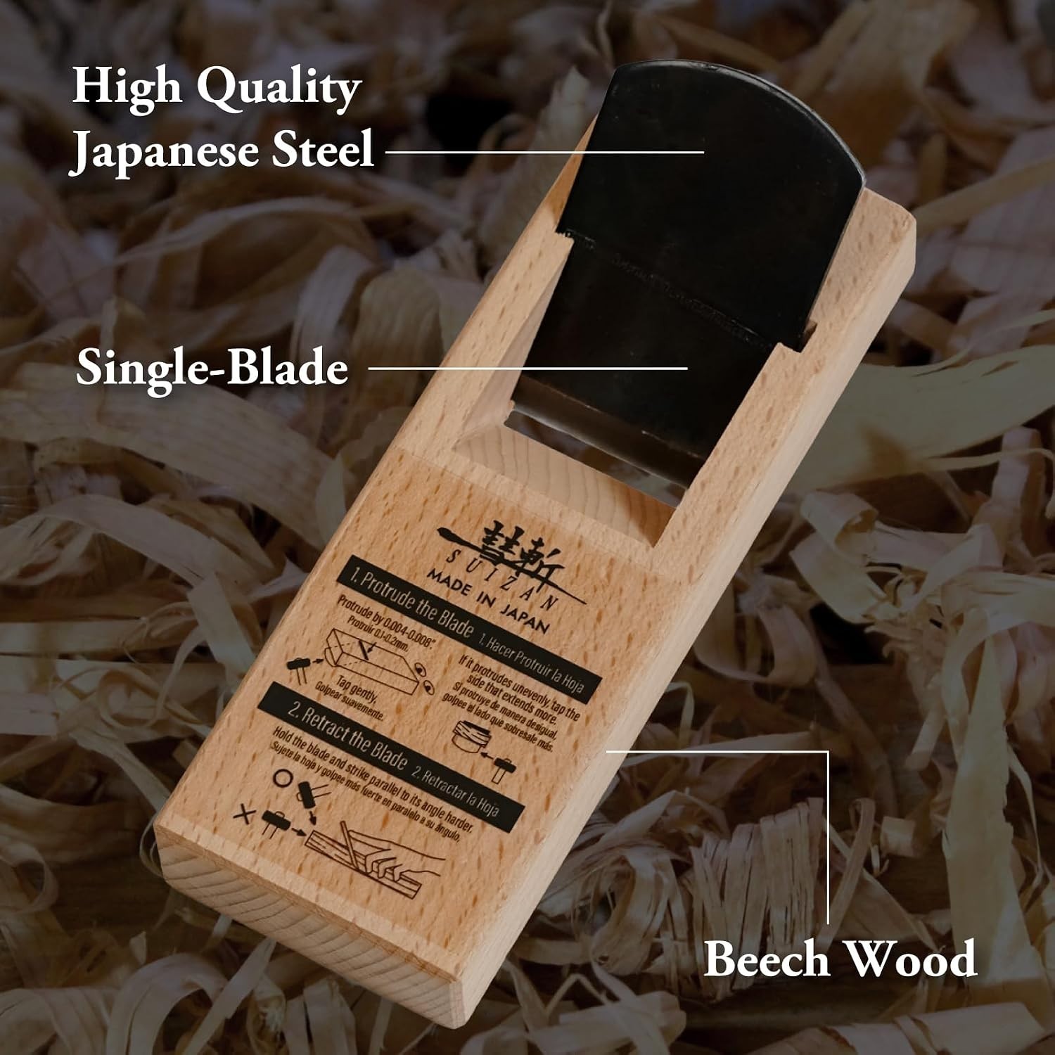 Kanna 1.7″ Hand-Powered Japanese Wood Planer – Experience Tradition and Quality