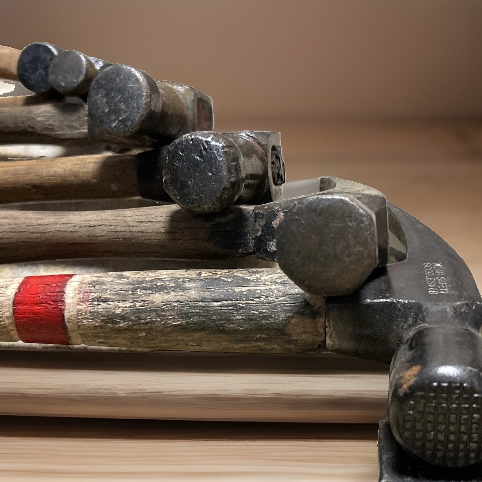 Lot of 7 Vintage Claw and Framming Hammers (Vaughan 20oz. with Red Stripe)
