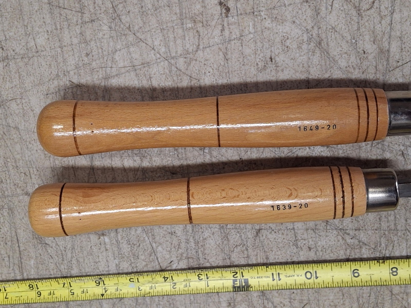 Hirsch Werkzeuge Wood Carving 18″ Lathe Turning #1649-20 & 1639-20 W. Germany