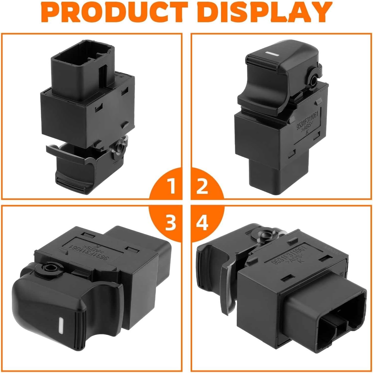 2PCS Rear Door Power Window Switch 93581-2S000 for Hyundai Tucson 2010-2015