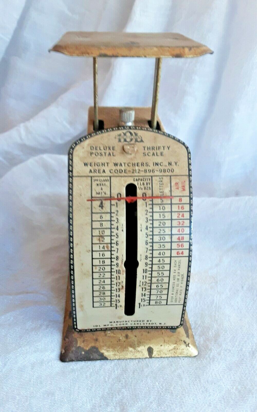 IDL POSTAL LETTER SCALE USPS VINTAGE MFG CARLSTADT NJ WEIGHT MEASUREMENT SCIENCE