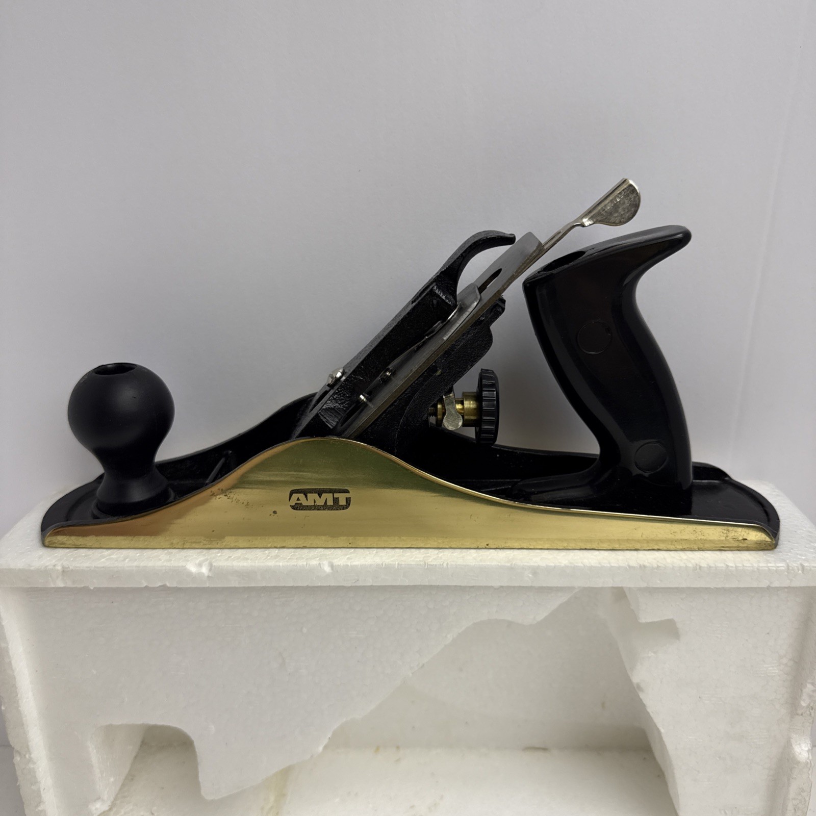 VINTAGE AMT BRASS PLATED WOOD WORKING PLANE – 2 1/4 X 11 1/2”