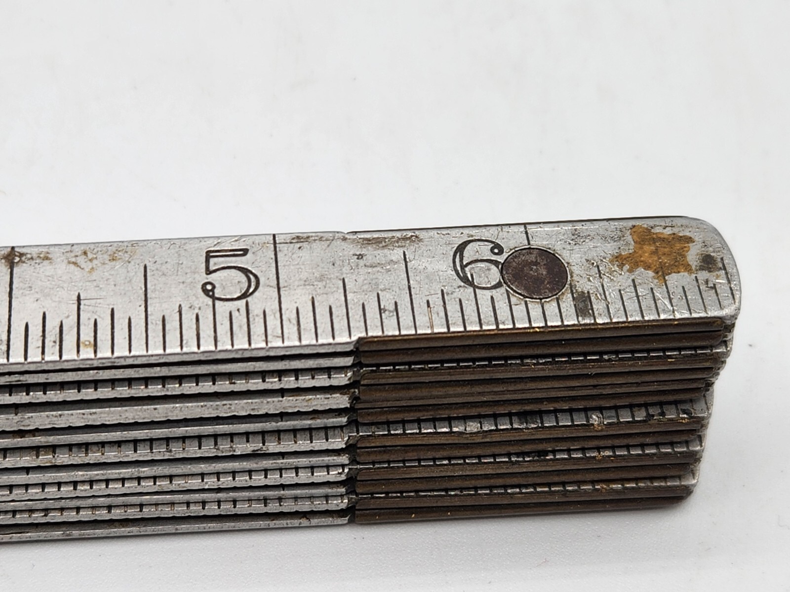 Vintage The LUFKIN RULE CO No. 1206 Saginaw MICH Made in USA foldable 72″ metal