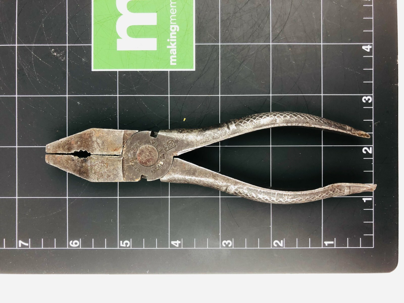 Vintage Bridgeport Hardware Matchless Pliers Steel Lineman Tool made USA *K