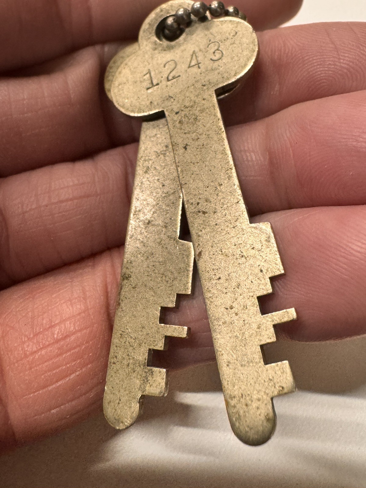 Antique York division of Deibold inc. Safety Box Key #1243