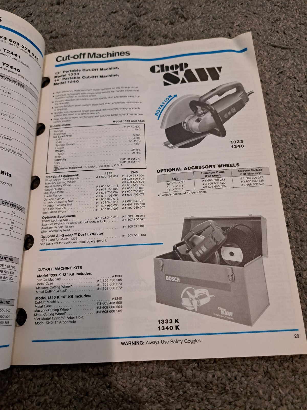 Vintage Bosch Tools Catalog Routers Hammers Sanders Drills 1987