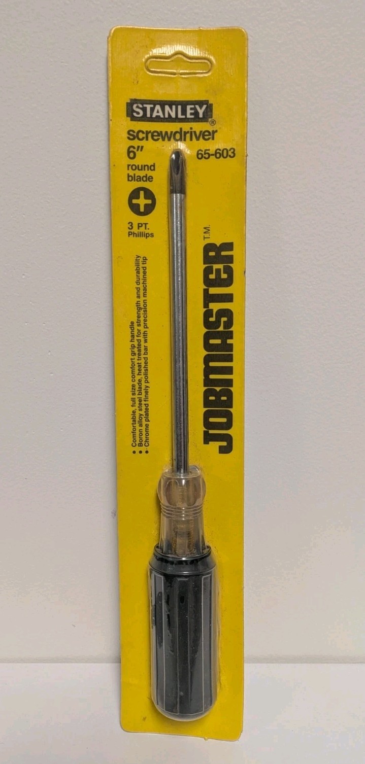 Vintage NOS New Sealed Stanley Phillips Screwdriver Jobmaster 6″ 65-603 USA Made