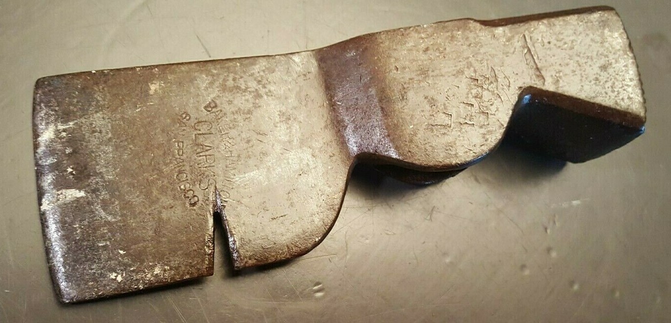 Vtg Baker Hamilton Clarks San Francisco Lathing Hatchet / Axe Nail Puller Hammer