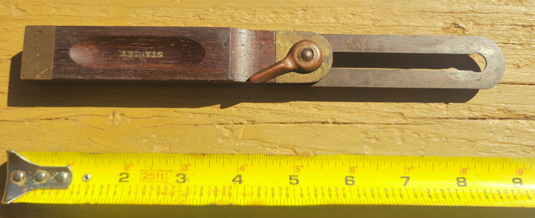 Stanley 10 Inch No 25 Sliding T-Bevel Gauge with Wood and Brass