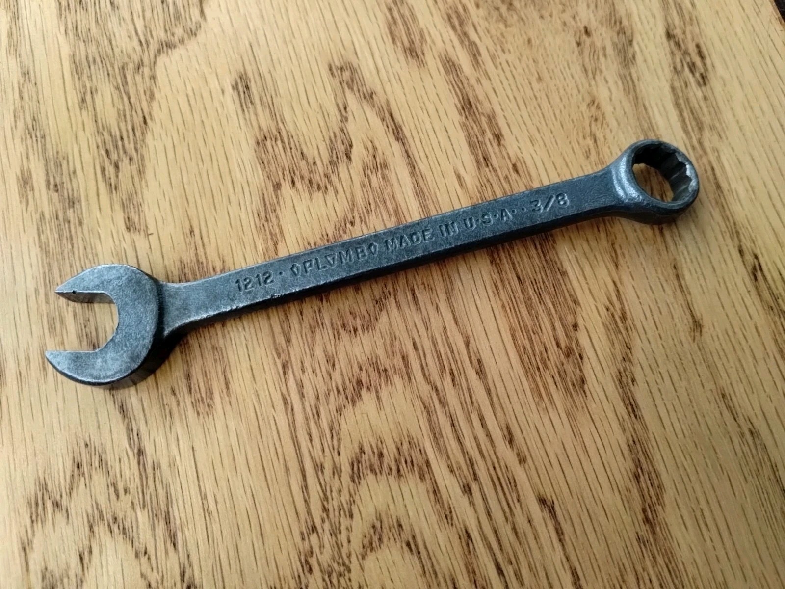 VINTAGE Plvmb 3/8″ 12-POINT Combo WRENCH No. 1212-USA plus Plumb 1/2″ Universal