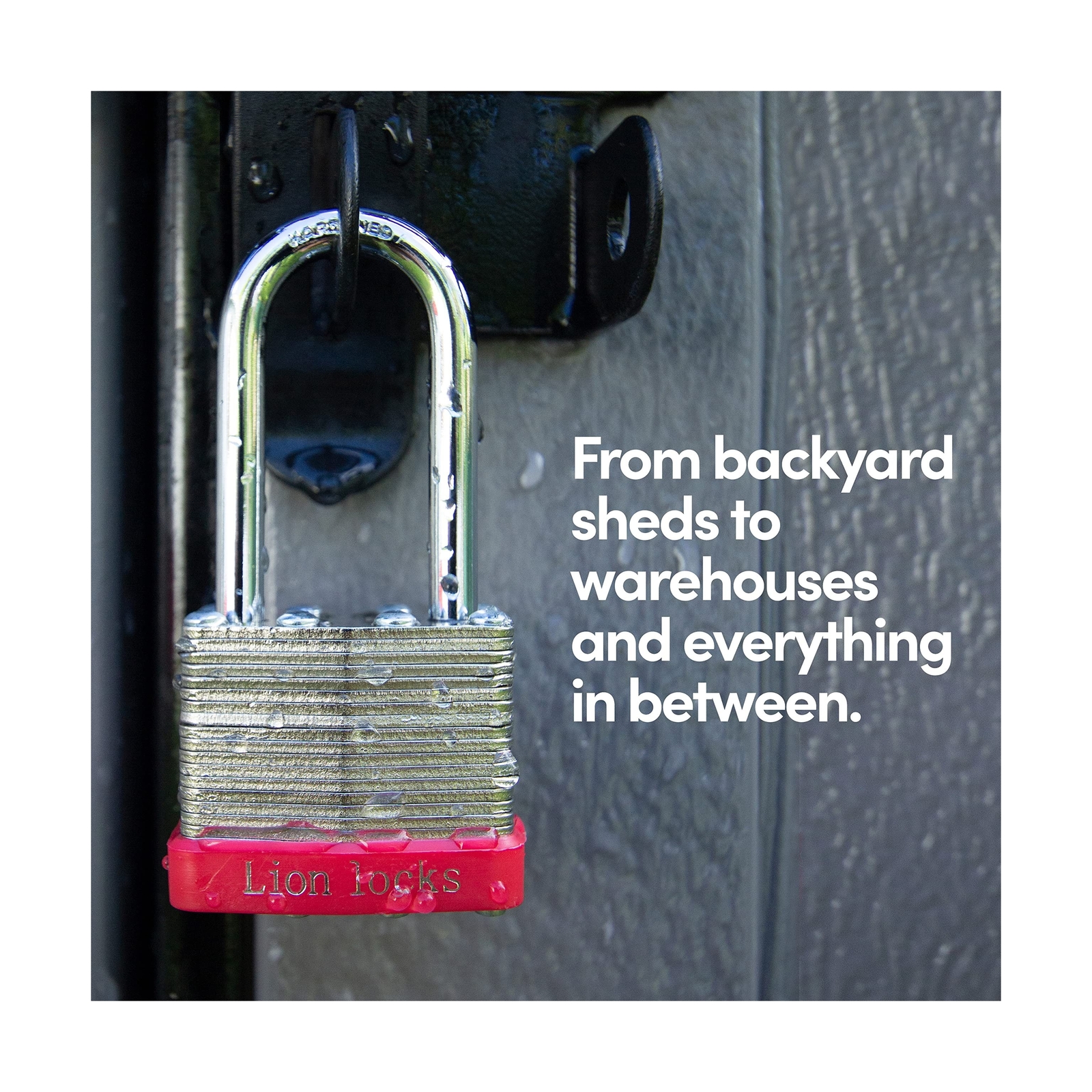 Lion Locks 48 Keyed-Alike Padlocks w/ 2” Long Shackle, 96 Keys, Hardened S