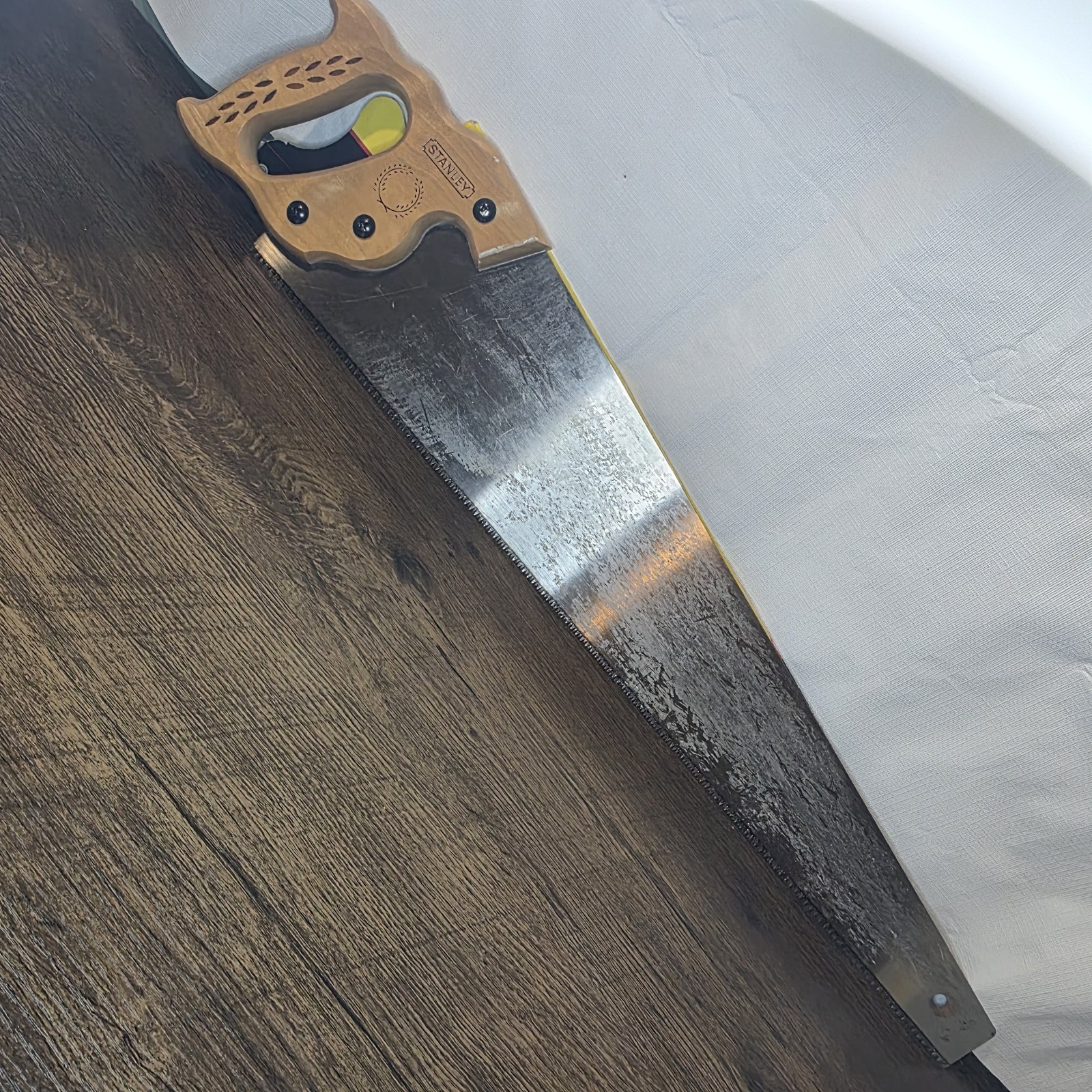 STANLEY Hand Saw Fine Finish Sharptooth 11-TPI 26-Inch (20-065) USA Wood Handle