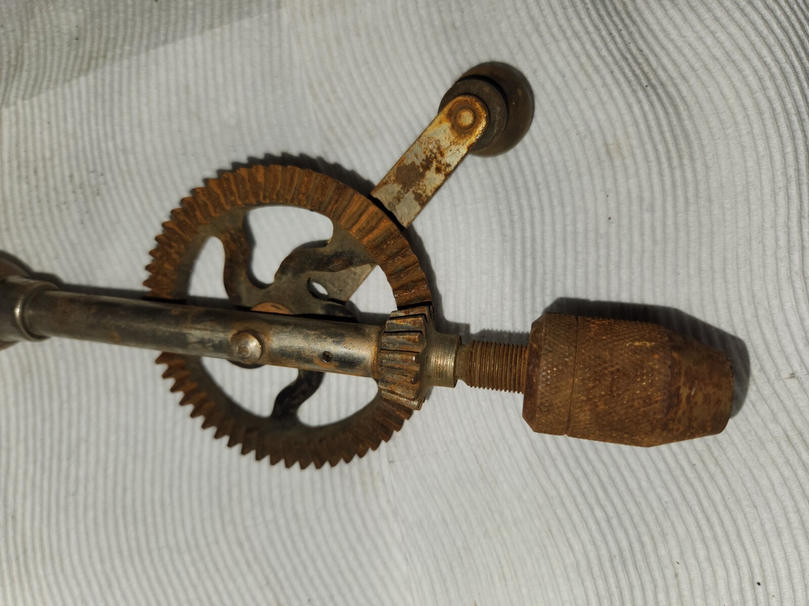 Lot of 4 Antique Tools, Hand Drills, Newell Sanders Wrench, Ford+ Parts/Repair