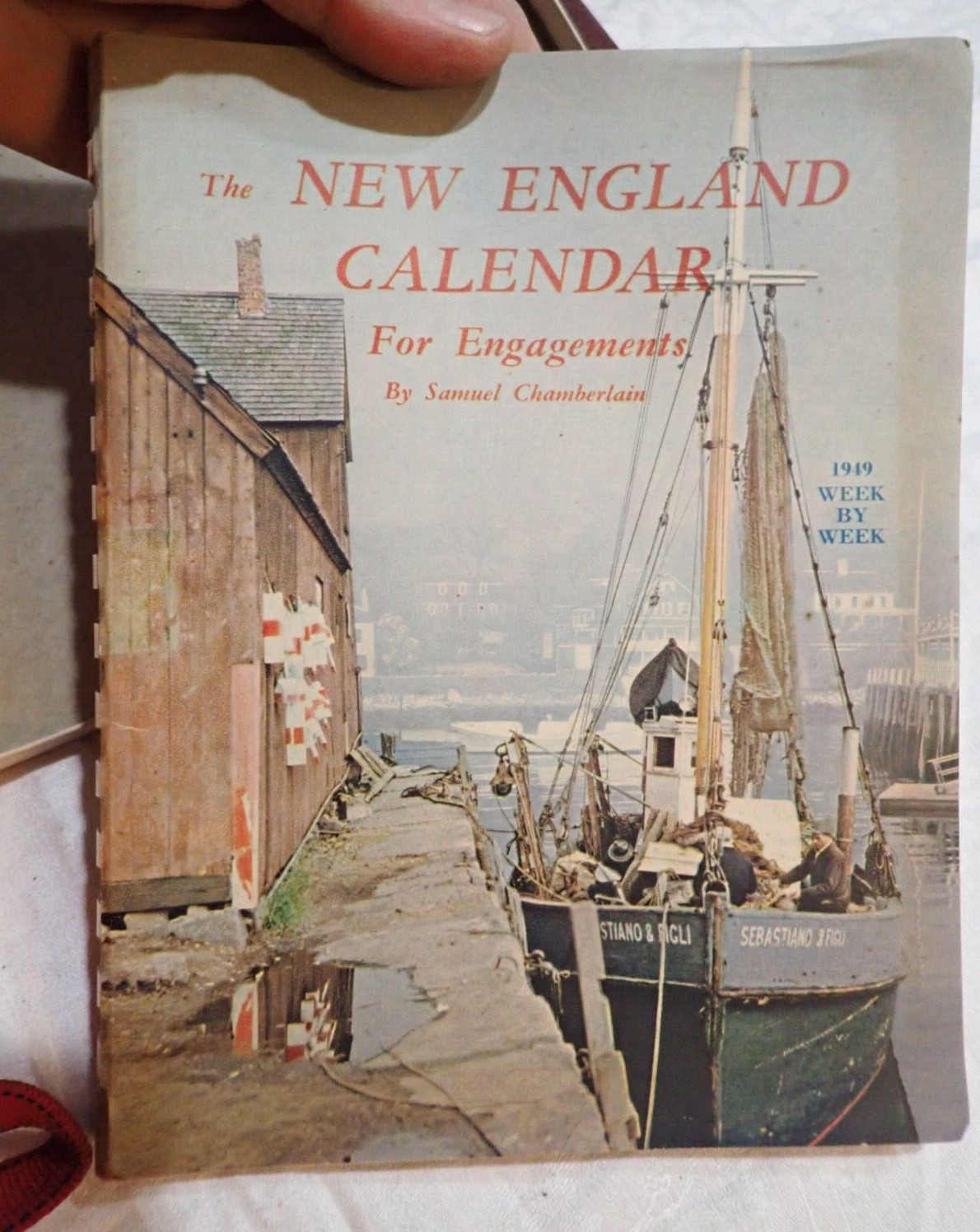Vintage 1949 New England Calendar Datebook Journal NEW in box Hastings House