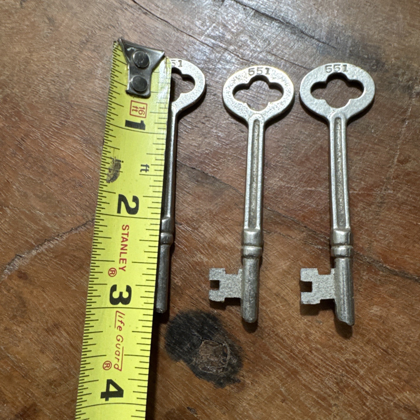 Set Of 3 Vintage Taylor Brand Skeleton Keys (K8)