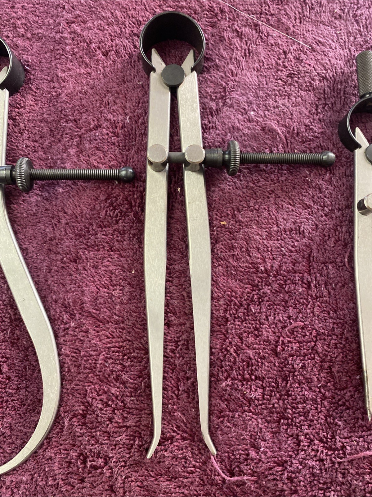Set Of 3 Vintage Craftsman Calipers & Divider Machinist Drafting Tools