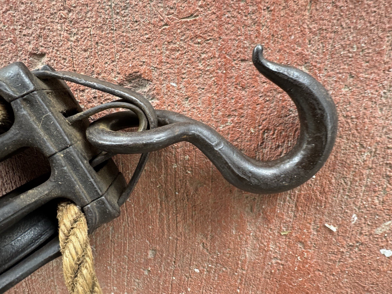 Antique Cast Iron Double and Triple Pulley Block Hooks