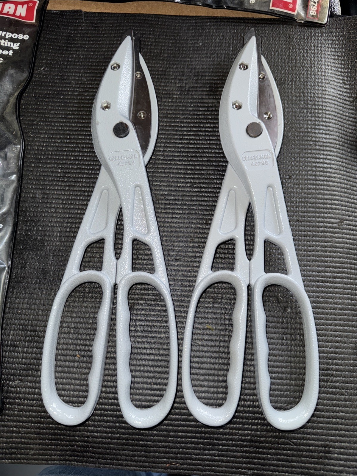 (2) Sears CRAFTSMAN 42798 12” TIN SNIP USA Nos Aluminum Rare Metal Repl Blade