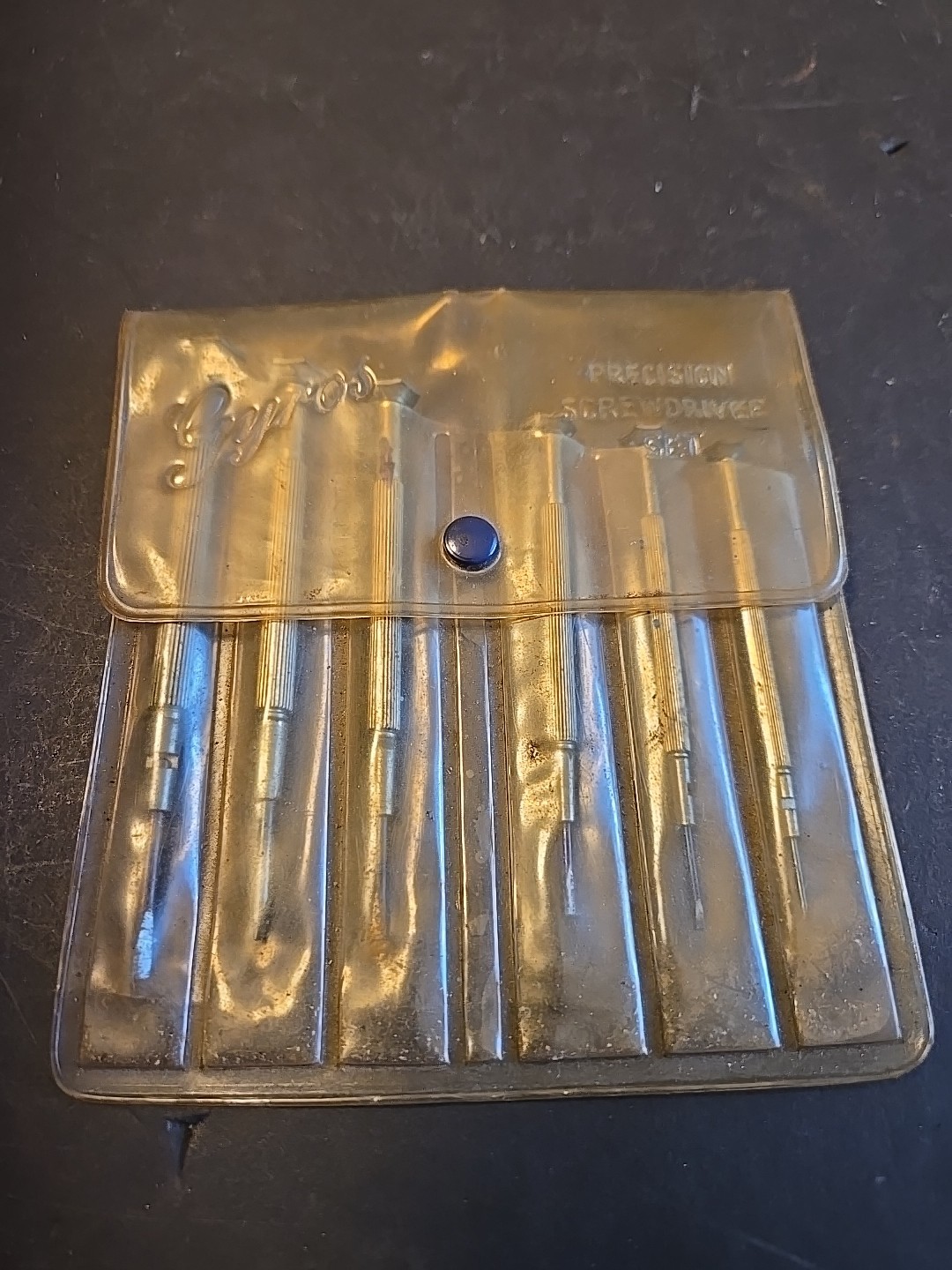 Vintage 6 Piece Jewelers/ Mini Micro Flat Blade Screwdriver Set, Case