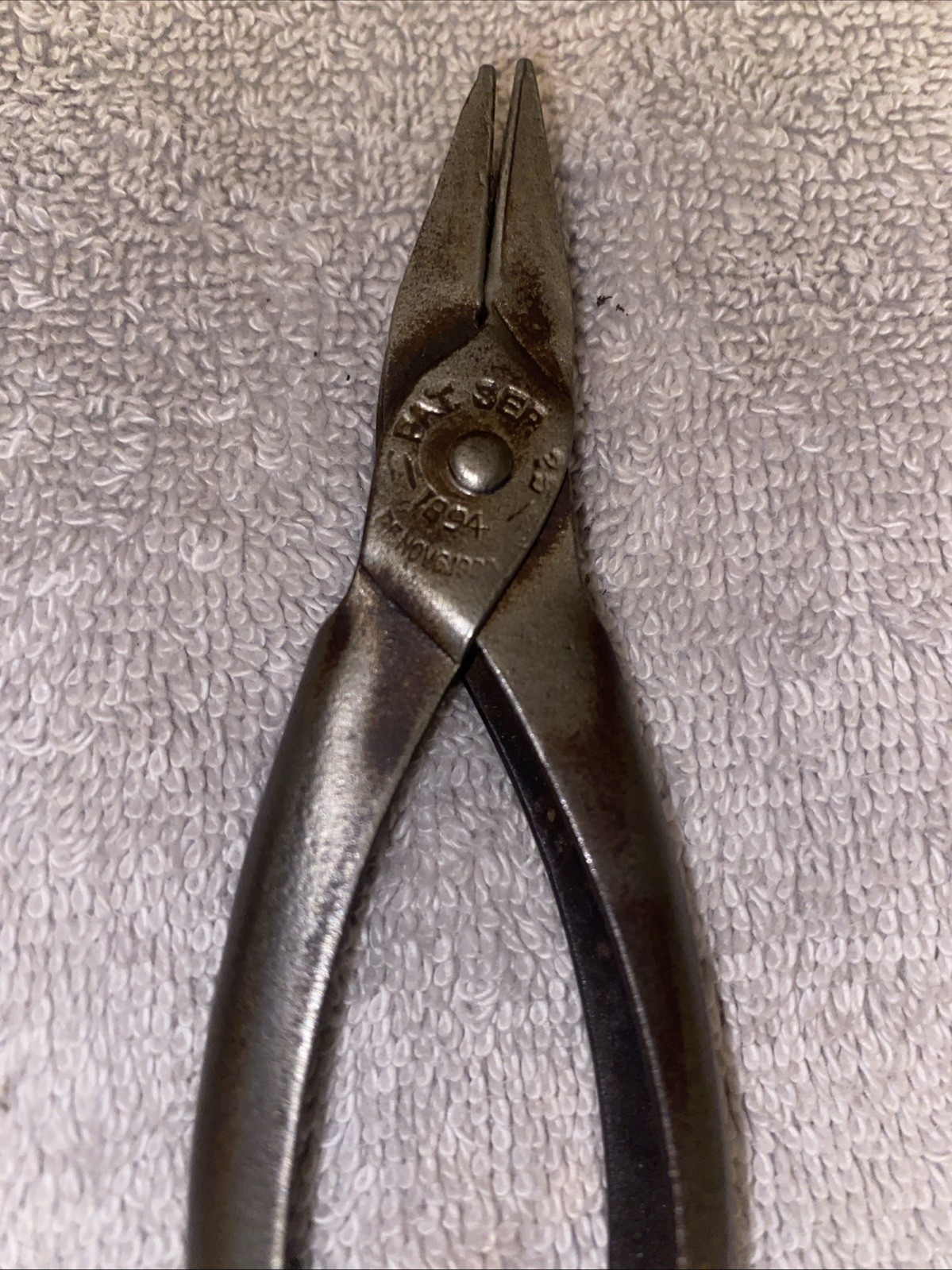 LODI Flat Nose Duck Bill Pliers PAT SEP 25 1894 RE NOV 6 1900 Vintage