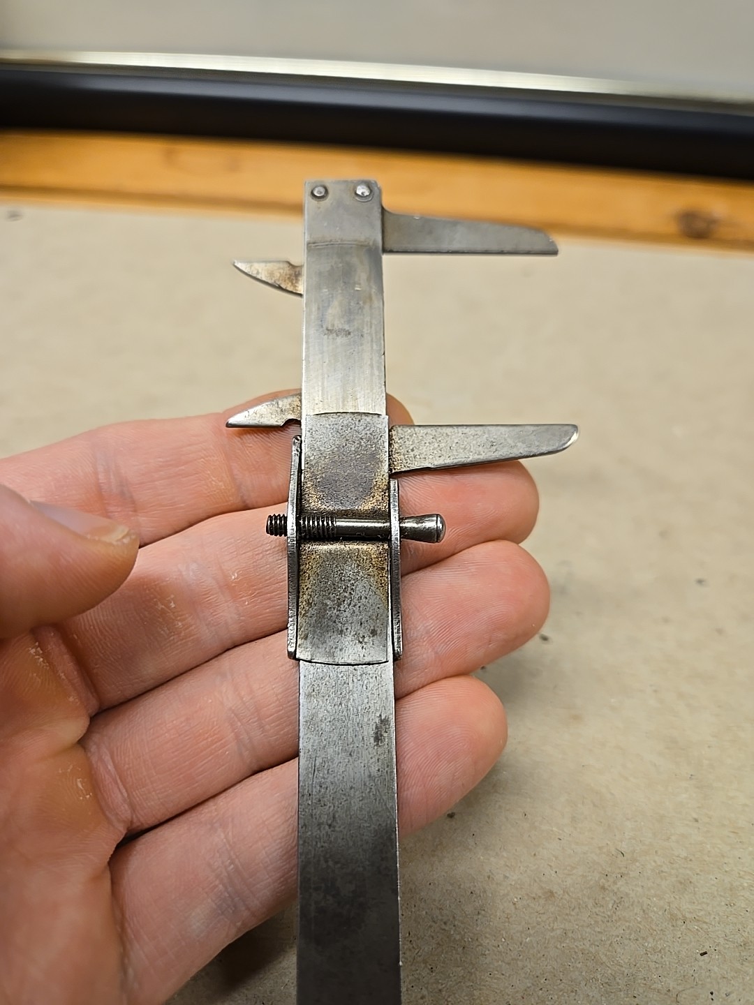 1930s Vernier Caliper Sliding Steel USA MADE 3′ Drafting Tool Rare