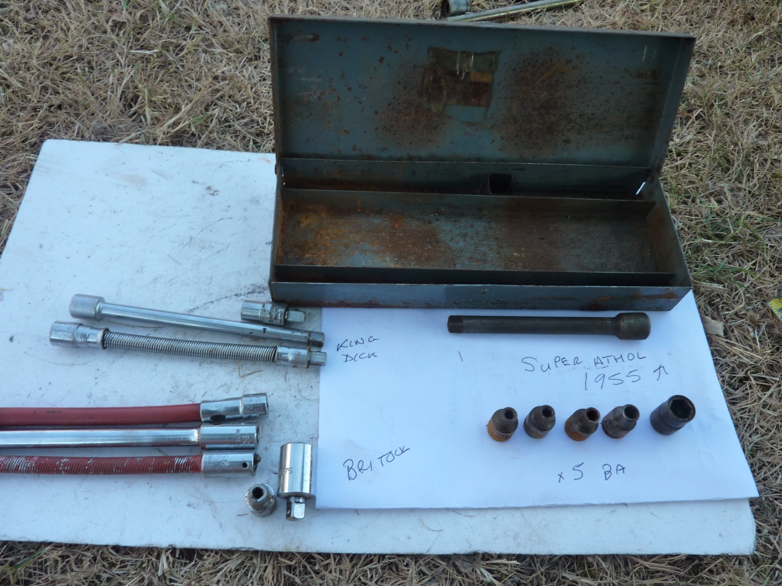 Vintage Super Athol military Army Vehicle Tool socket part set 1955 Britool