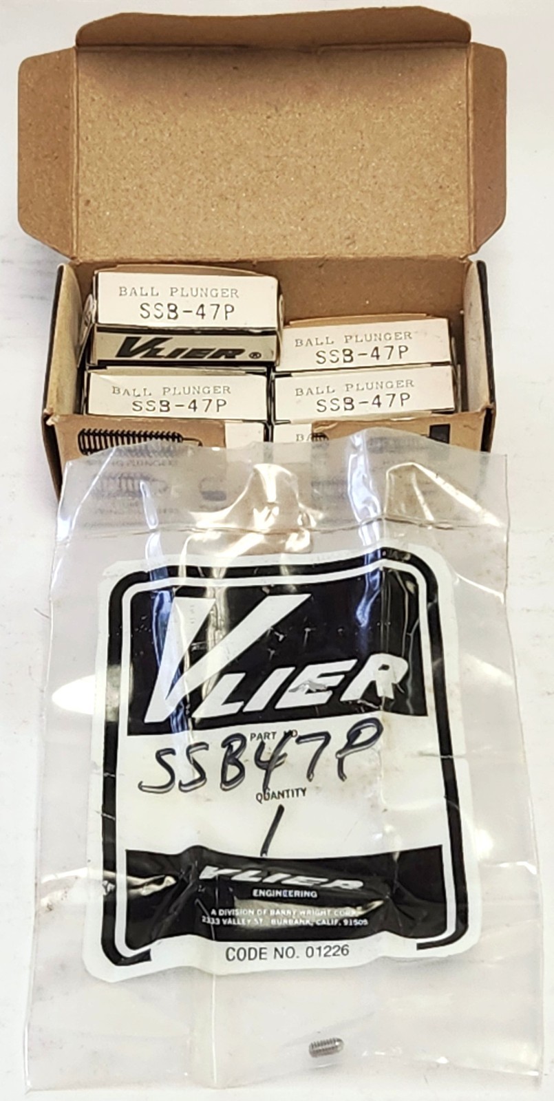 VLIER DSSB47 – #5-40 THREADED BALL PLUNGER (8PC NEW)