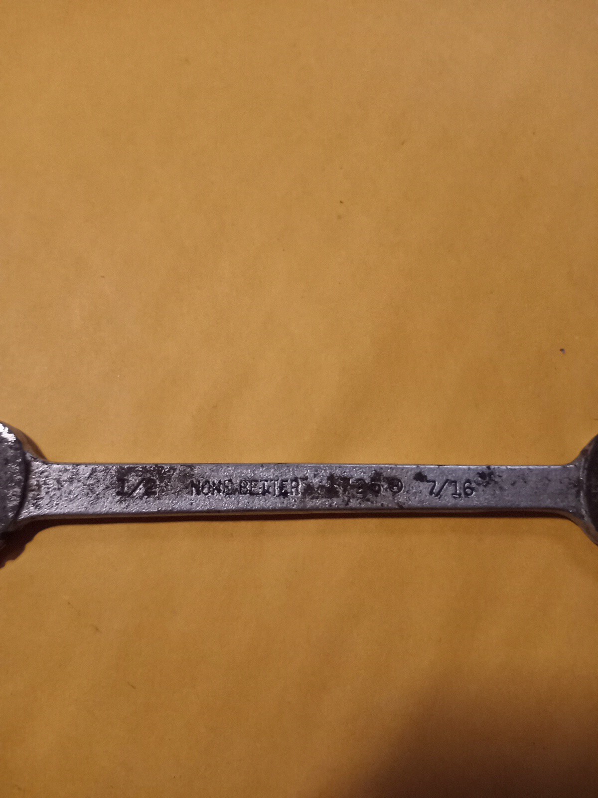 None Better Double Open End Wrench 1/2 & 7/16 #17250 USA