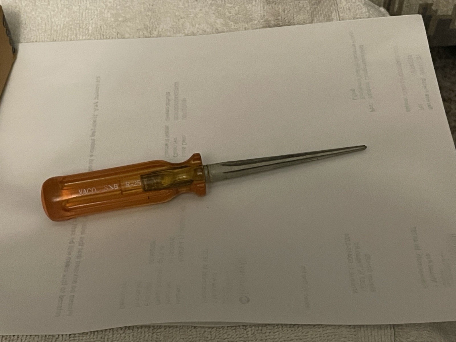 Vintage Vaco Tools Screwdriver Handle Reamer