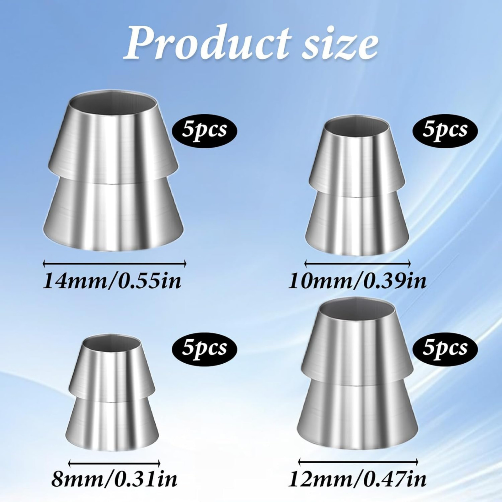 20PCS Axe Handle Wedges Metal Round Safety Wedges for Axe Hammer Repair