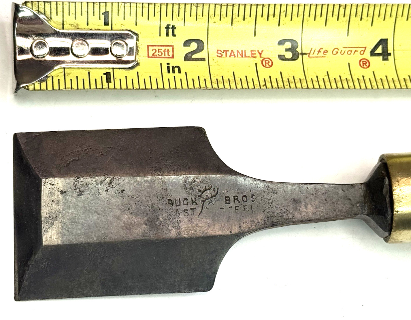 Vintage 1-3/4” Bevel Edge Woodworking Chisel BUCK BROS CAST STEEL