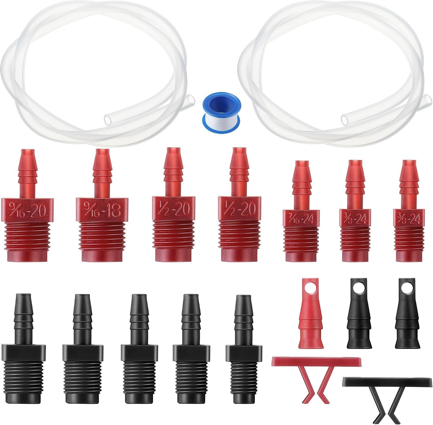 Master Cylinder Bleeder Kit Complete Brake Bleeder Kit with 22 in Clear Hose,…