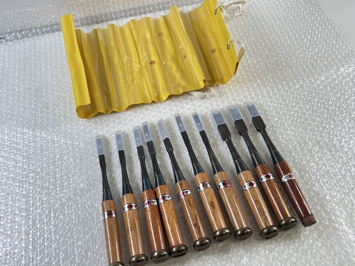 Hiruma Japanese Oire Nomi Wood Chisels 10pc Set Near Mint Unused