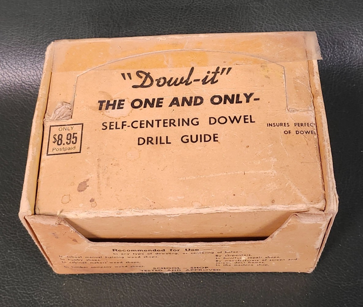VINTAGE Dowl-It” Wellman Self-Centering Dowel Drill Guide Model A Woodworking US