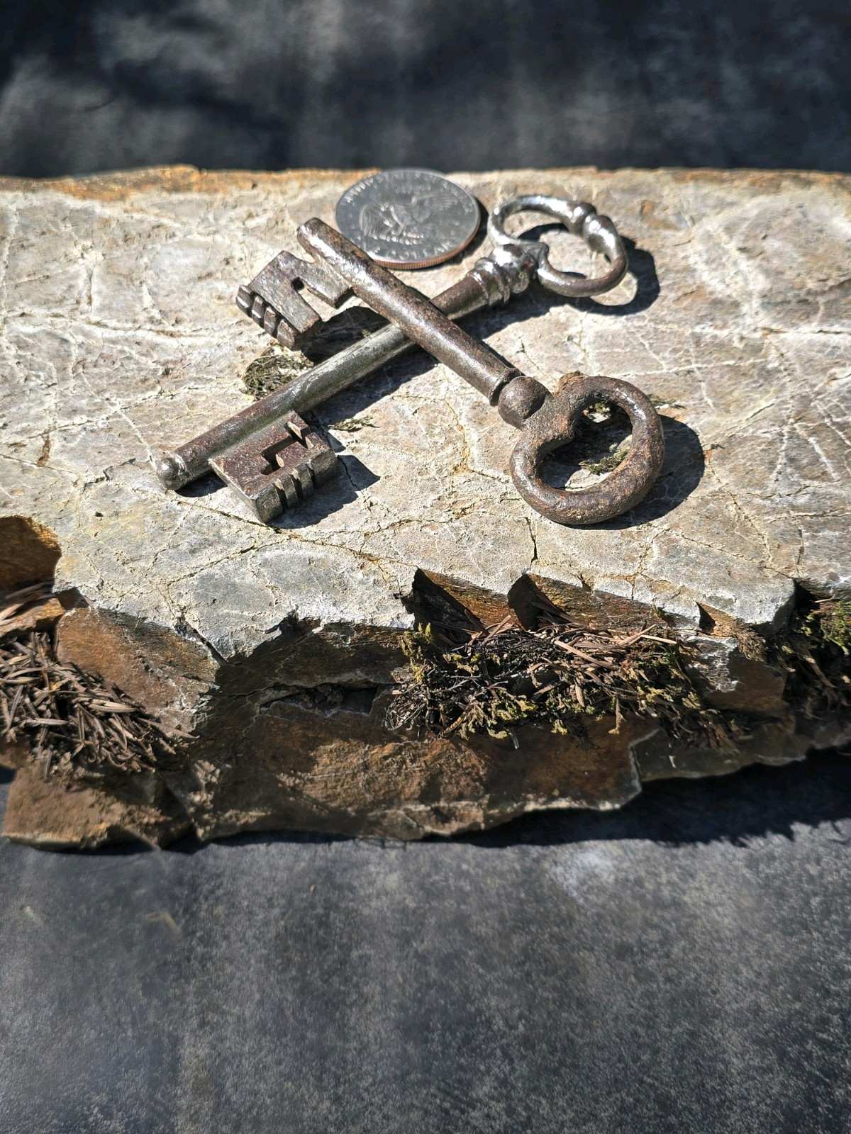 Remarkable 1700s French Wrougt Iron Key☆Large Antique Burgundy France Key 5 Inch