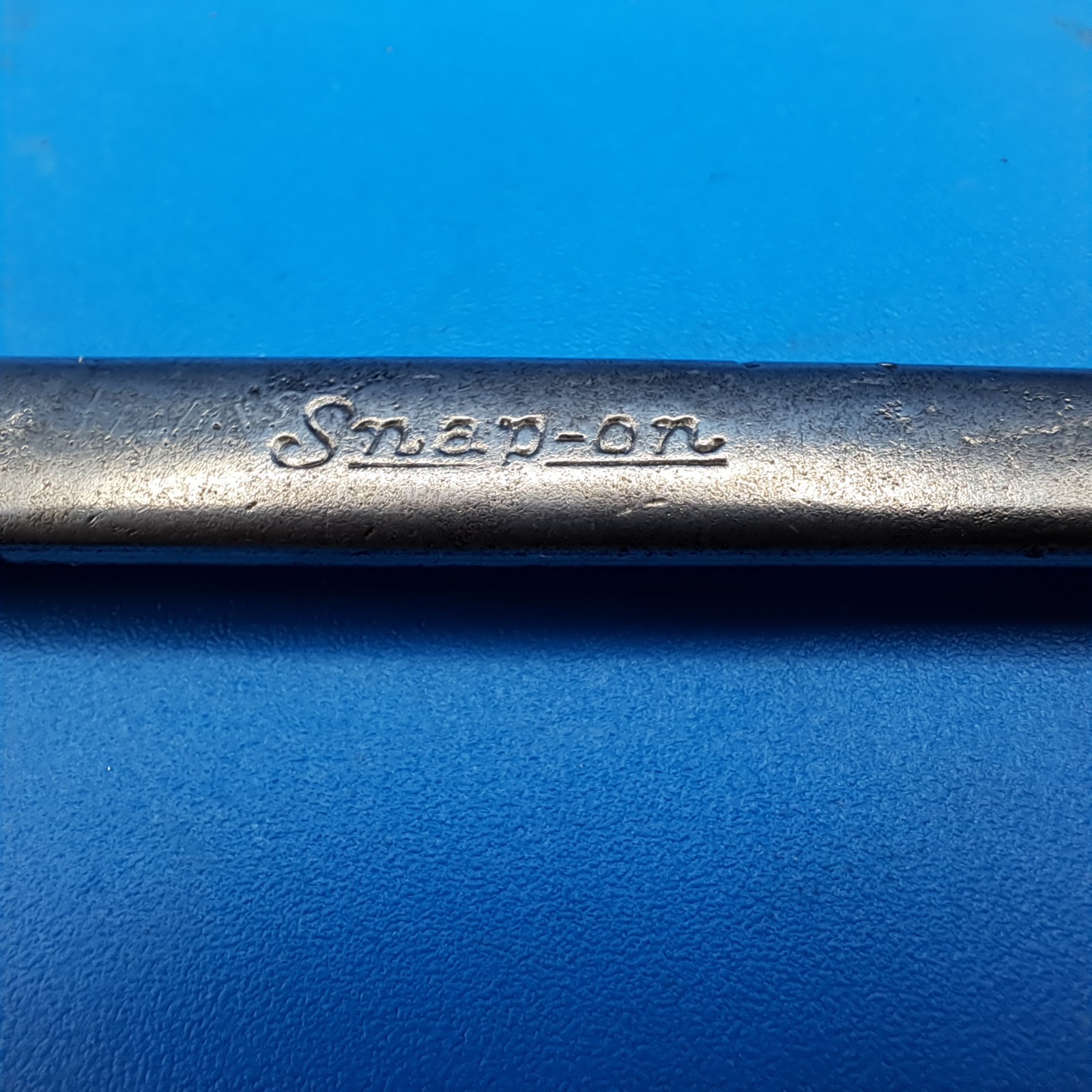 Vintage Snap-on 7/16 x 1/2 Wedge-Grip Open End Wrench, No S-1416W, 1953, USA