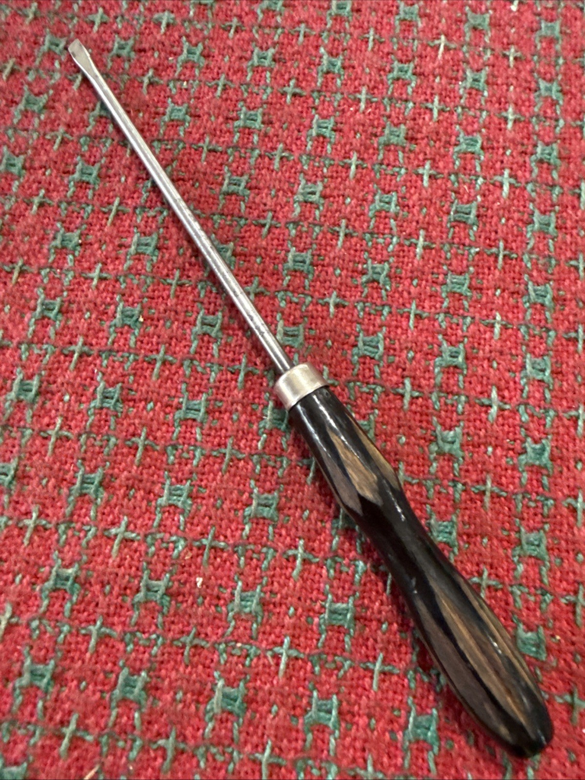 Vintage Small Flat Blade Screwdriver Unique Wood Handle