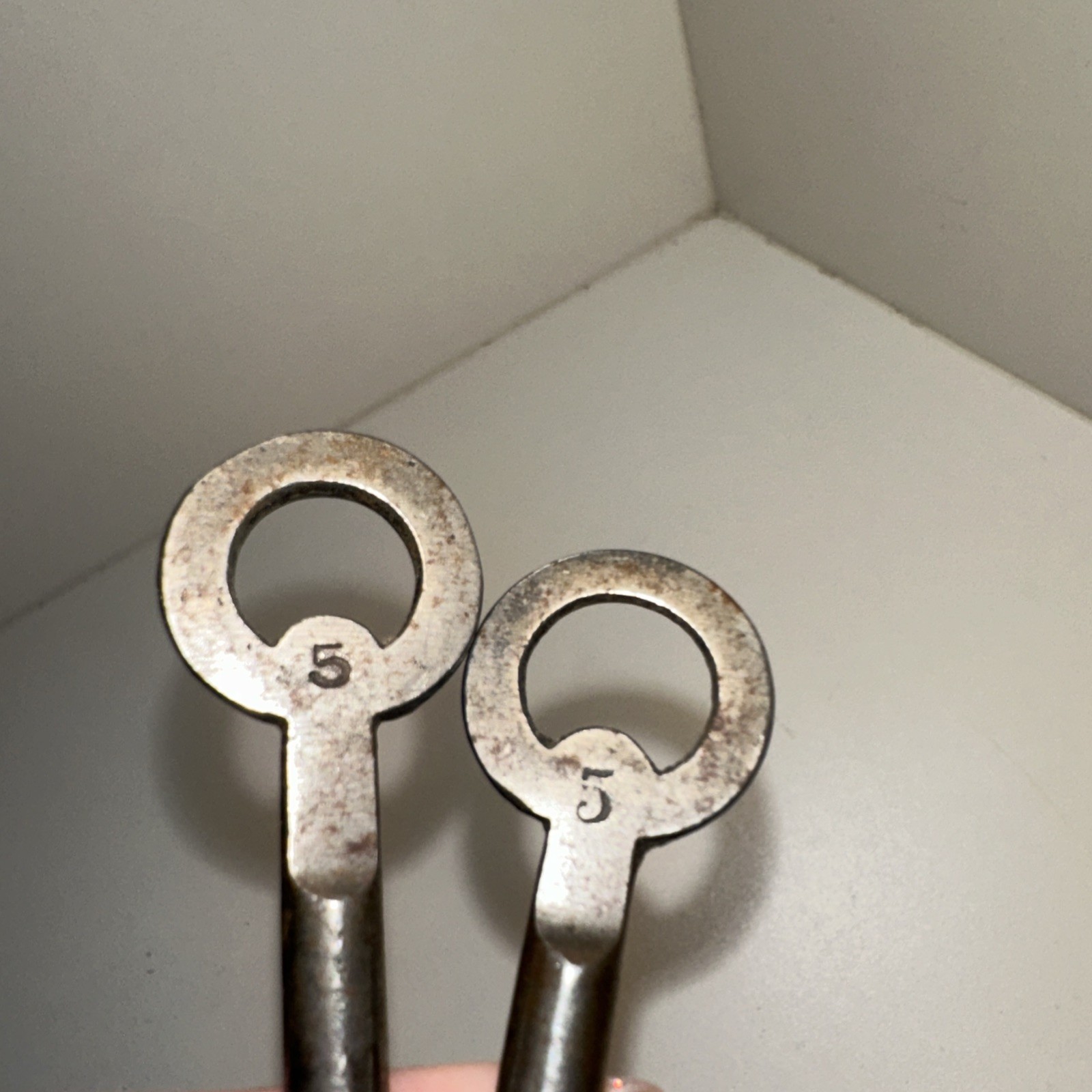 Handcuff Keys Set Antique belong to A. Adkins Marshall of Thompson GA
