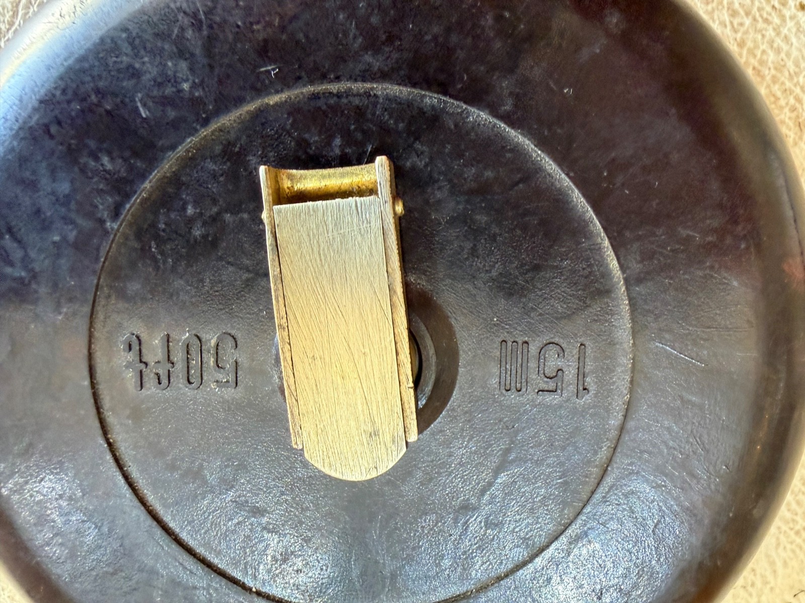Vintage ribbon Tape Measure 50ft 15 meters super condition