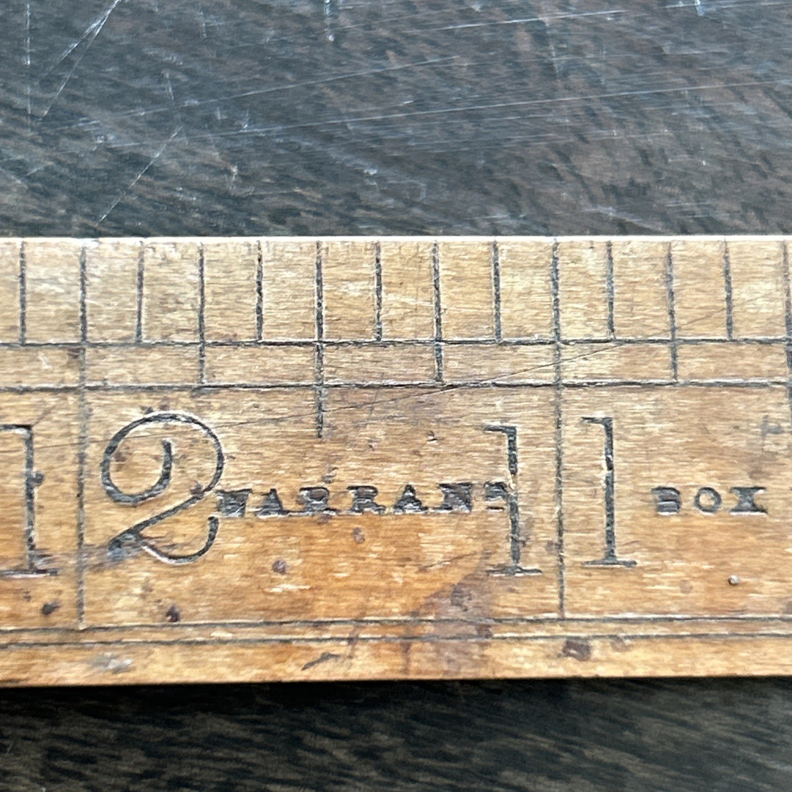 Beautiful Vintage John Ravine & Son Warren Box Wood & Brass Carpenter Square
