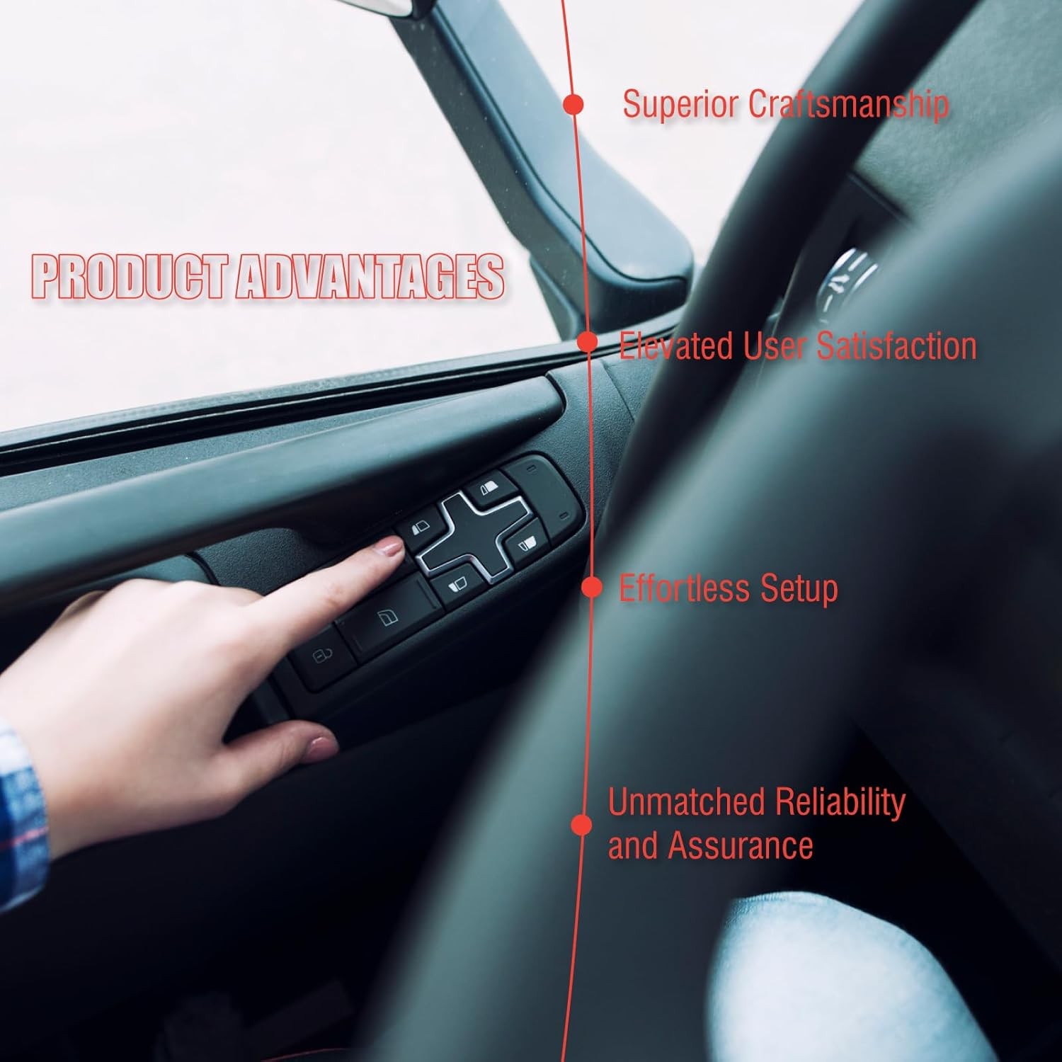 93570-3X000RAS Gray Master Power Window Switch Compatible with Elantra 2011 2012