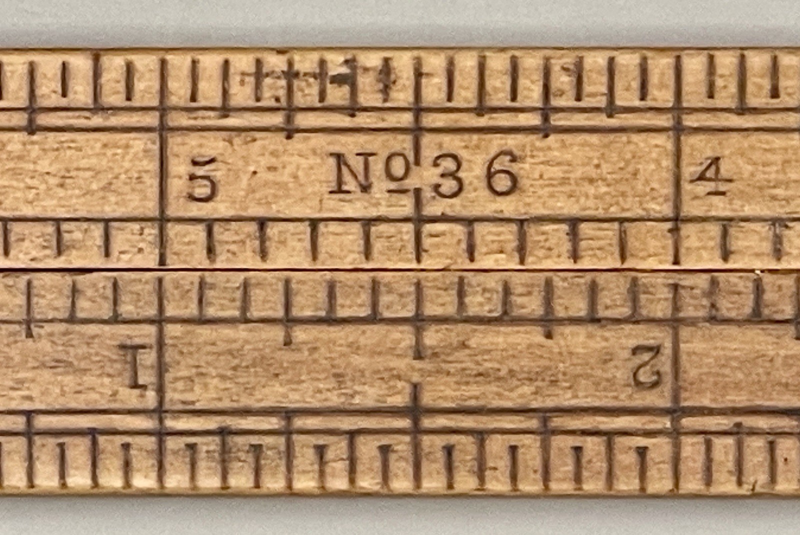 Vintage (pre 1920) Stanley No. 36 Boxwood & Brass 6″ Folding Rule W Caliper.