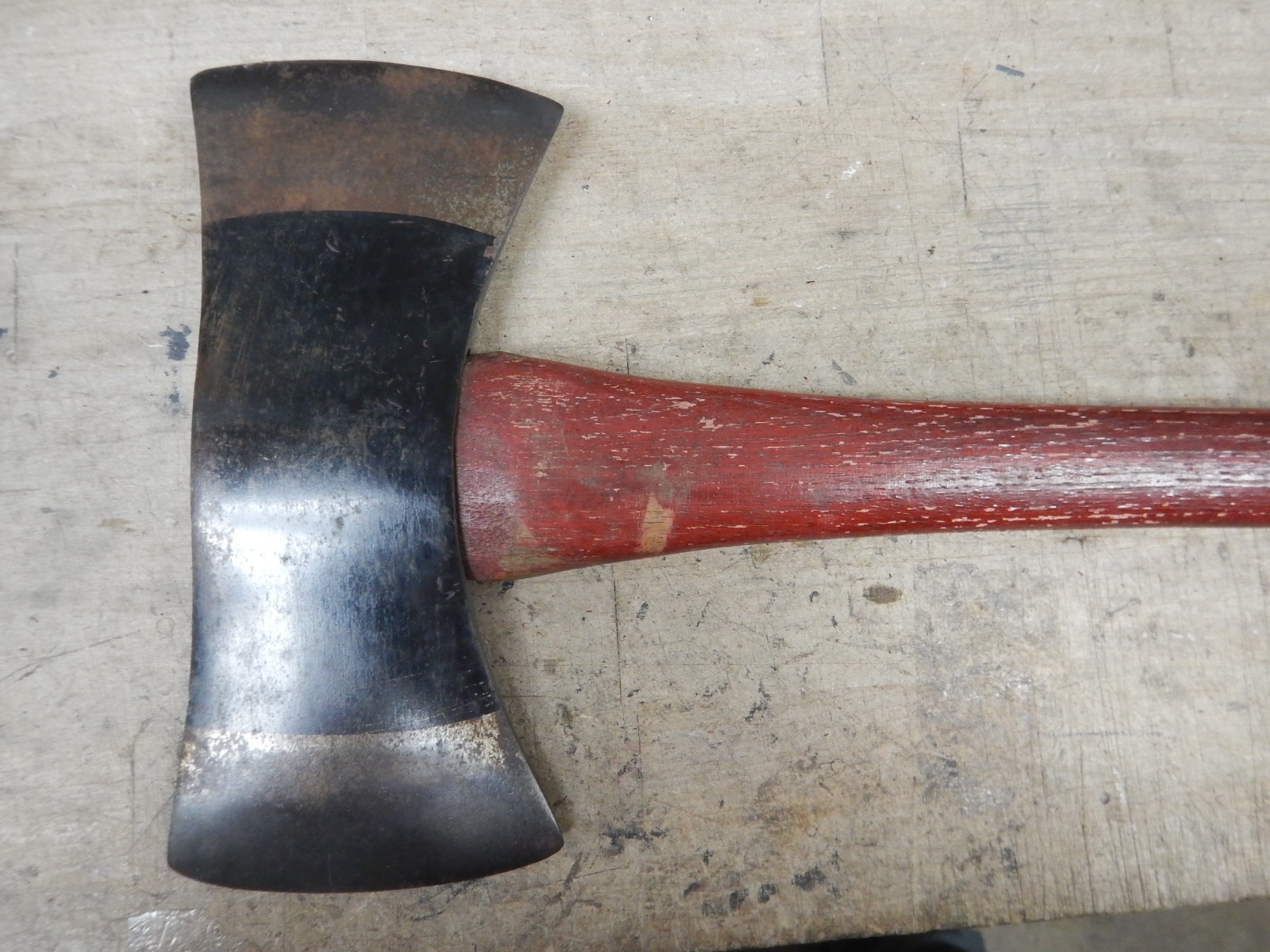Vintage Plumb All American Double bit axe with straight Original Handle paint is